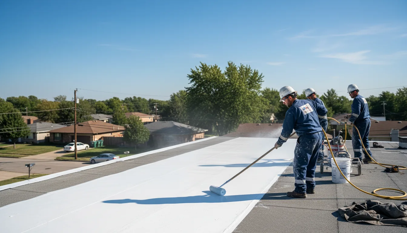Commercial roof coating in Dell, AR near me